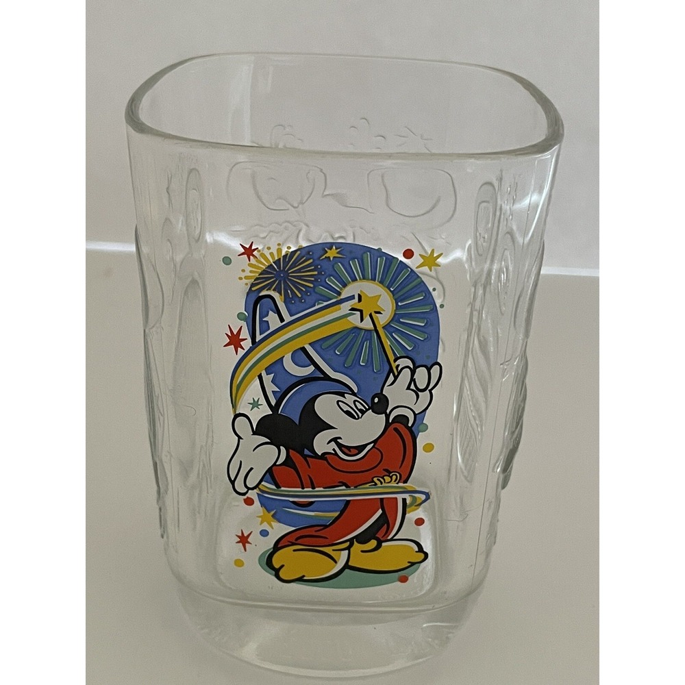 Mcdonald's Glass  Walt Disney World 2000 Celebration Mickey Mouse Epcot Glass VG